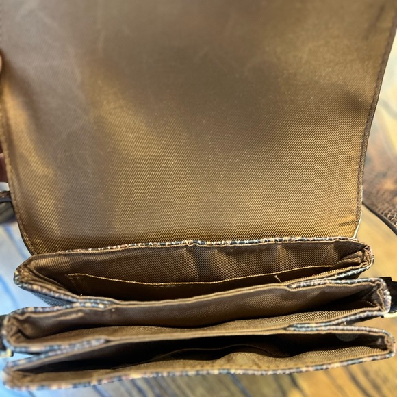 Black and brown animal print small sized crossbody purse. - Picture 6 of 11